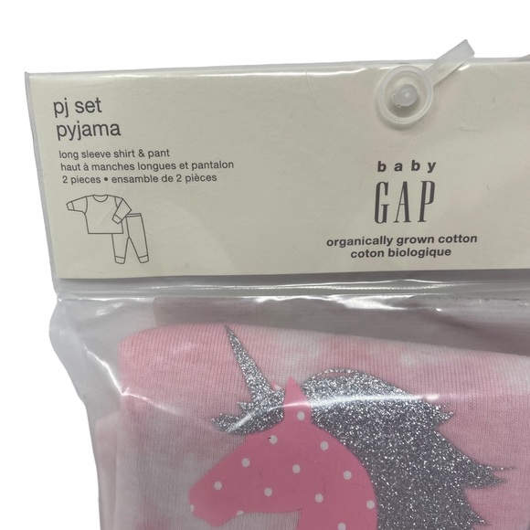 Gap Baby Unicorn Long Sleeve 2 Piece Pyjama Set - Size 18-24M - Picture 2 of 7